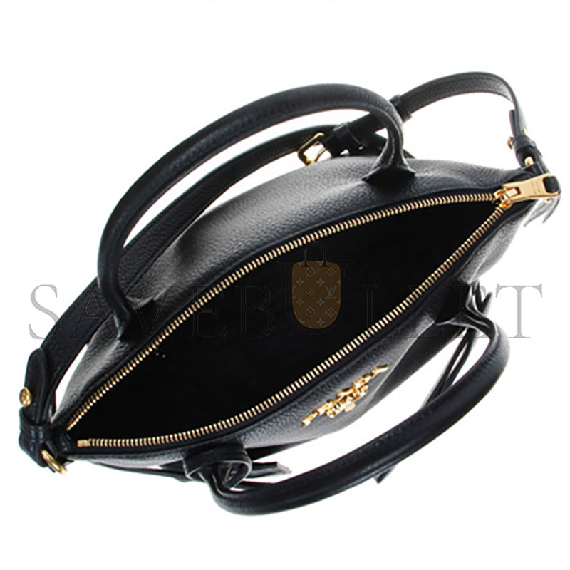 Pra*a vitello black leather 1ba111 (24*19*12cm)